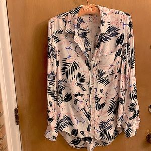 Velvet Heart Tropical Print Button Down